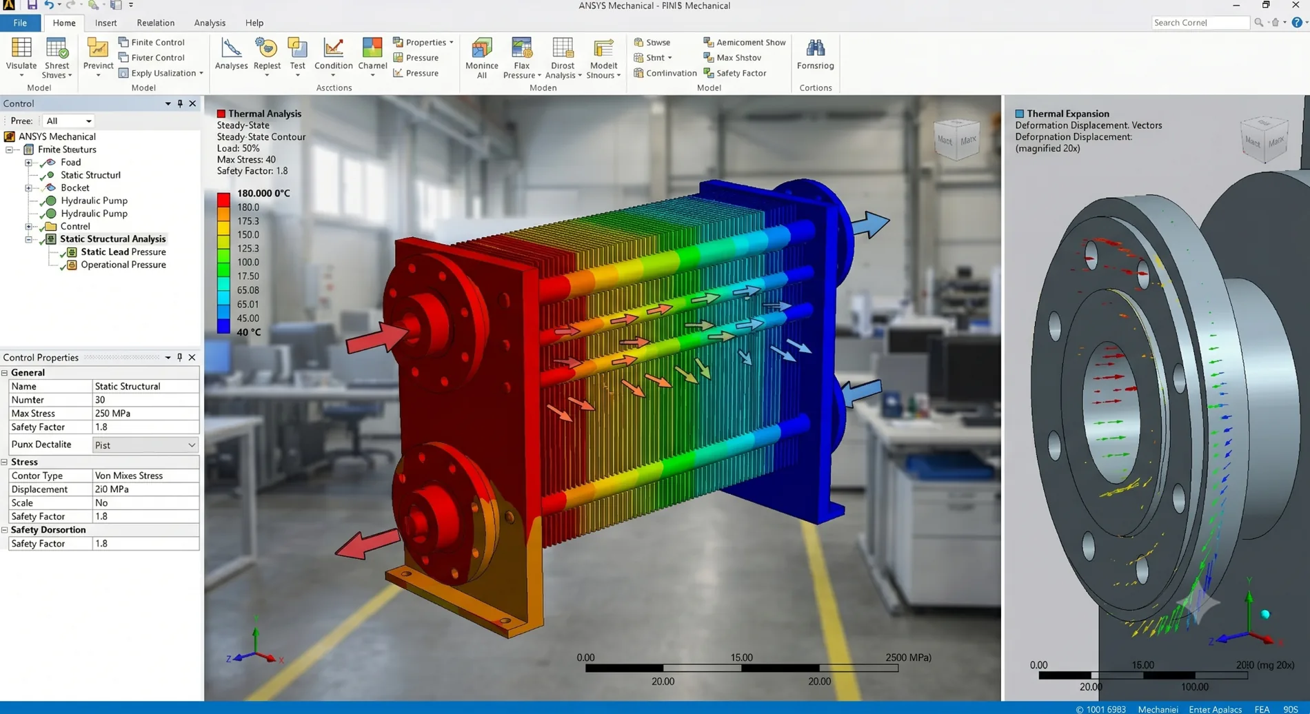 Thermal finite element analysis of industrial equipment