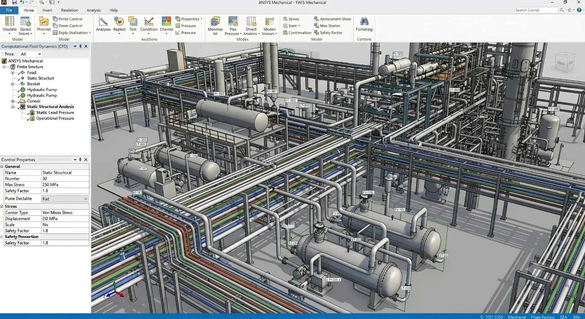 Coordinated 3D industrial plant layout with equipment, structures and conveyors